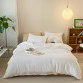 White Bedding Comforter Sets Queen White Plain Bed Comforter Set Solid White Bedding Comforter Queen Boys Girls Women Men Bed Comforter Cotton Comforter 3Pcs Comforter Sets Queen