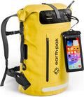 Waterproof Backpack 35L / 55L / 85L Sizes with Roll-Top Closure, Front Pocket, Cushioned Back Panel & Phone Case