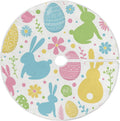 Easter Tree Skirt Easter Bunny Christmas Tree Skirt for Easter Day Holiday Party Home Decoration 36 Inch